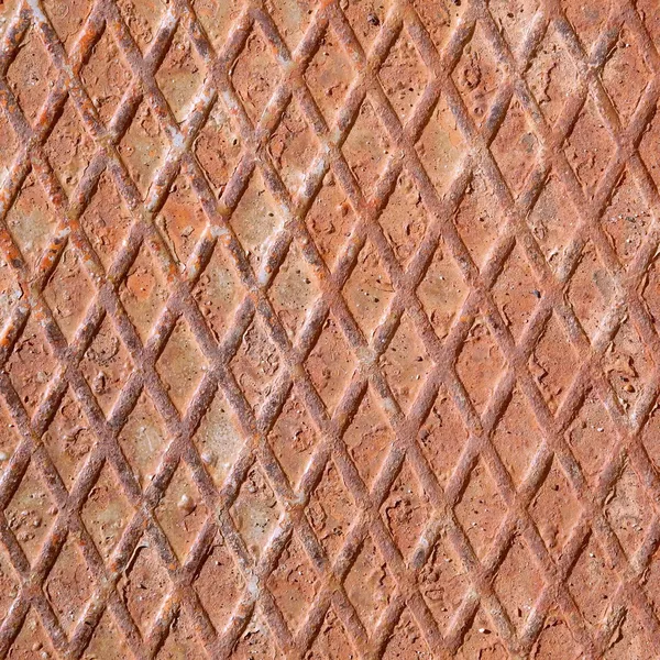 Grille métallique et diamants de fer rouillés — Photo