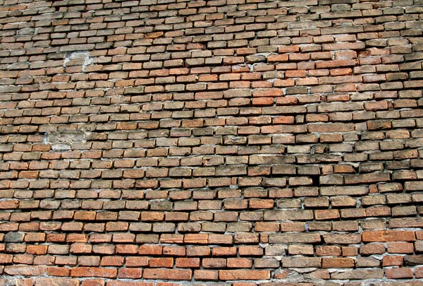 テクスチャや背景として理想的な通行壁の赤レンガ — ストック写真
