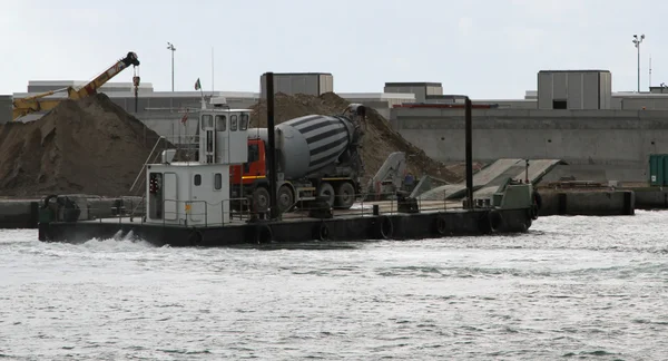 Estaleiro de construção do projecto MOSE para proteger Veneza do hig — Fotografia de Stock