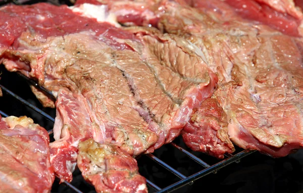 Carne alla griglia arrosto di manzo cotto, cotto medio raro 11 — Foto Stock