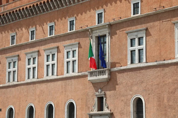 Balcony Venice Palace Piazza Venezia Rome Duce Mussolini Appeared Speech — Stock Photo, Image