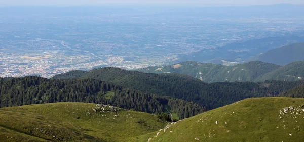 Panorama Las Colinas Con Valle Del Llamado Pianura Padana Lengua — Foto de Stock