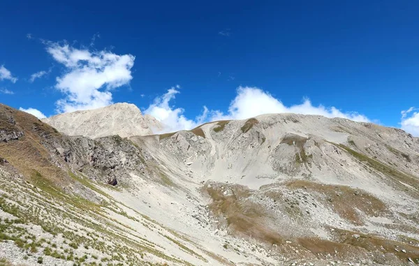 Panorama Van Apennijnen Abruzzen Midden Italië Grote Berg Gran Sasso — Stockfoto