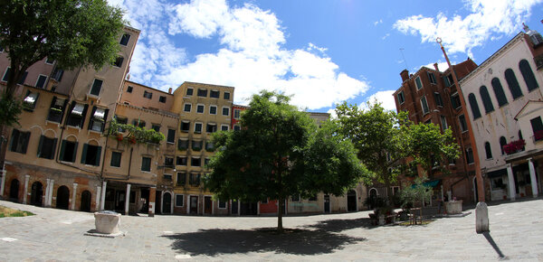 square of Jewish ghetto in Venice in Italy