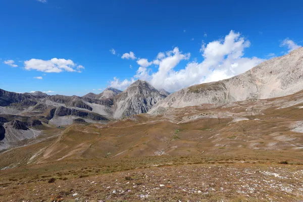 Panorama Apenin Regionu Abruzzo Itálii Poblíž Velké Hory Gran Sasso — Stock fotografie