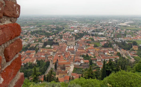 Panorama Marostica Town Veneto Region Northern Italy Castle — Fotografia de Stock