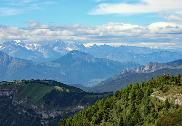Wide Panorama Italian Alps Mountain Ranges Veneto Trentino Alto Adige — Stock Photo, Image
