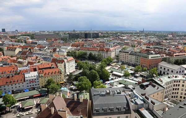 Μόναχο Γερμανία Αυγούστου 2021 Άποψη Της Πόλης Και Της Αγοράς — Φωτογραφία Αρχείου
