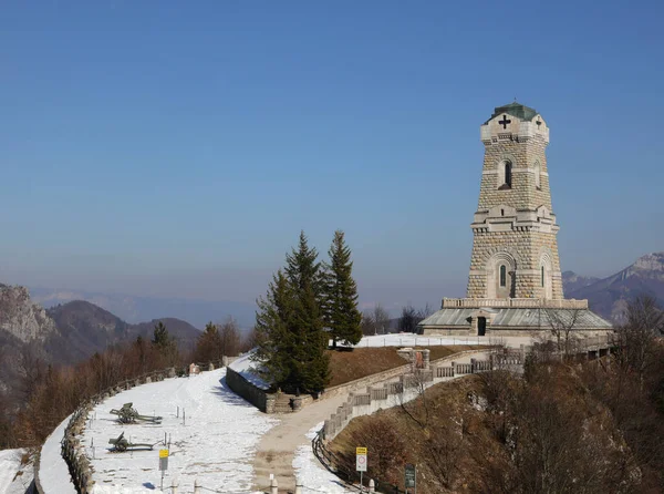 Recoaro Italie Février 2022 Monumental Memorial Ossuary Pasubio Mount — Photo