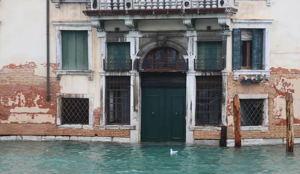 Tür Des Antiken Palastes Venedig Mit Dem Eingang Der Wegen — Stockfoto