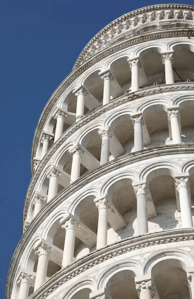Detail Van Scheve Toren Van Pisa Gelijknamige Stad Midden Italië — Stockfoto