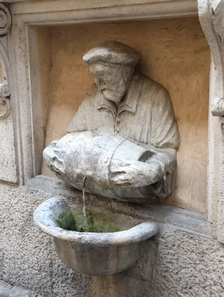 Legendary Porter Fountain Called Fontana Del Facchino Site Del Corso — Stock Photo, Image