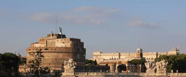 Roma Italia Agosto 2020 Antiguo Edificio Romano Llamado Mausoleo Adriano — Foto de Stock