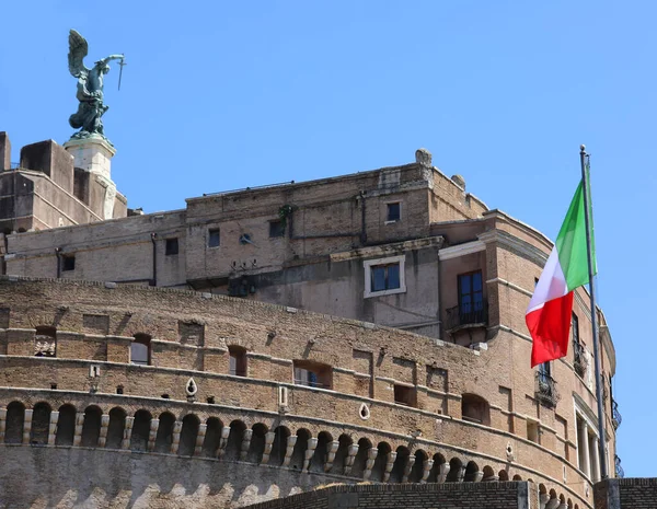 Roma Itália Agosto 2020 Palácio Chamado Castelo Anjo Castel Sant — Fotografia de Stock