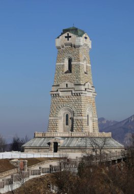 Recoaro, VI, İtalya - 28 Şubat 2022: Pasubio Dağı Anıtsal Ossuary