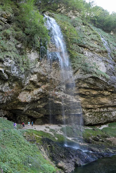 Grandes Caídas Llamadas Fontanone Goriuda Región Carnia Norte Italia Verano — Foto de Stock