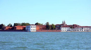 Kuzey İtalya 'da Venedik yakınlarındaki SAN SERVOLO Adası' ndaki Antik Tımarhane