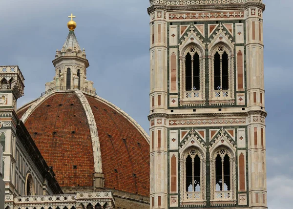 Cúpula Brunelleschi Torre Giottos Bell Catedral Florença Cidade Região Toscana — Fotografia de Stock