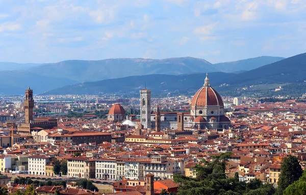 Talya Nın Toskana Bölgesindeki Florence City Panoraması Parlak Canlı Renklere — Stok fotoğraf