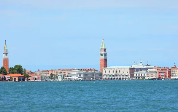 Bell Towers Saint George Saint Mark Venice Island Italy Adriatic — Stock Photo, Image