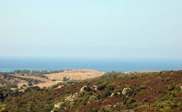 Piękna Panorama Francuskiej Wyspy Korsyka Morzu Śródziemnym — Zdjęcie stockowe