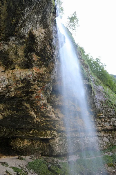 Fall Waterfall Called Fontanone Goriuda Northern Italy Friuli Region — Stock Photo, Image