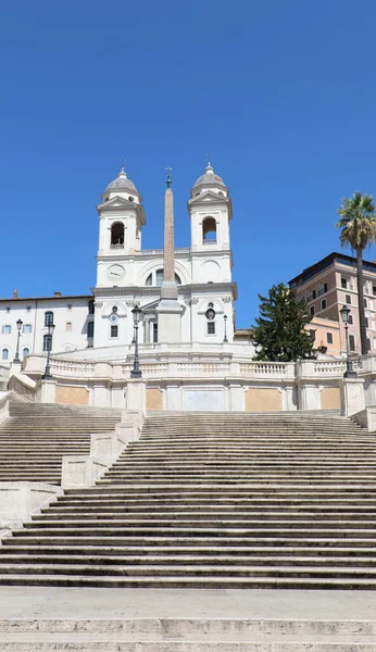 โรม ตาล สเปน นตอนท ยกว Piazza Spagna โดยไม คนในระหว างการล — ภาพถ่ายสต็อก