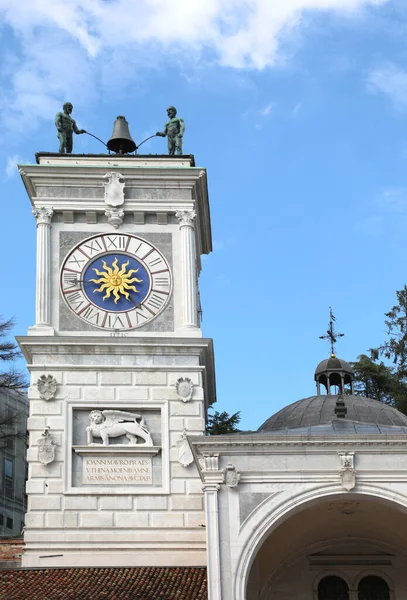 Antike Turmuhr Auf Dem Platz Von Udine Einer Stadt Norditalien — Stockfoto
