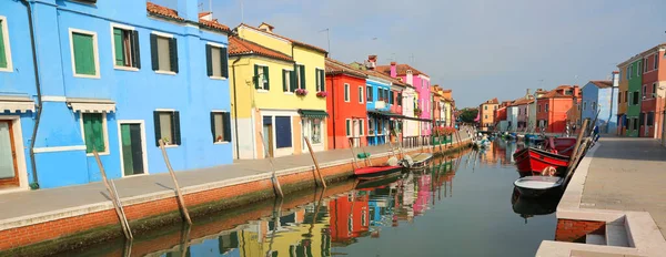Muitas Casas Coloridas Ilha Burano Perto Veneza Itália Sul Europa — Fotografia de Stock