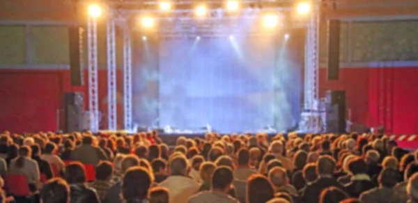 Intentionally Blurred Ideal Backdrop People Spectators Waiting Start Concert Theater — Stok fotoğraf