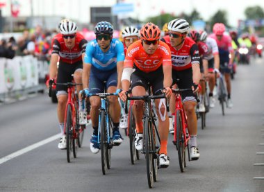 S.Maria di Sala, VE, İtalya - 30 Mayıs 2019: İtalya 'da Giro d' Italia olarak da adlandırılan turne, birçok profesyonel bisikletçinin katıldığı ünlü bir bisiklet yarışı.