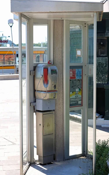 Venedik Talya Temmuz 2020 Cabina Telefoni Olarak Adlandırılan Eski Talyan — Stok fotoğraf