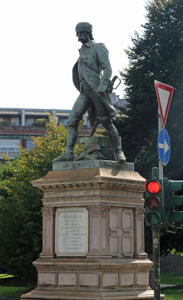 Turin Italie Août 2015 Statue Homme Appelée Micca Pietro Soldat — Photo