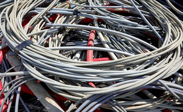 Madeja Cable Cobre Desechado Vertedero Para Recogida Selectiva Residuos Contaminantes — Foto de Stock