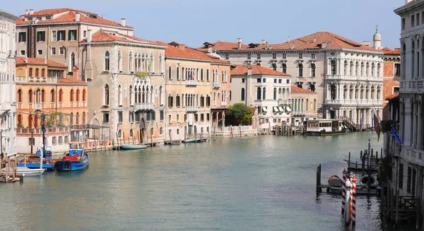 Great Waterway Route Island Venice Italy Called Grand Canal Boats — Stock Photo, Image