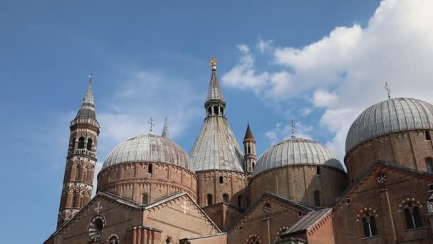 Slavná Bazilika Věnovaná Sant Antonio Městě Padově Itálii — Stock video