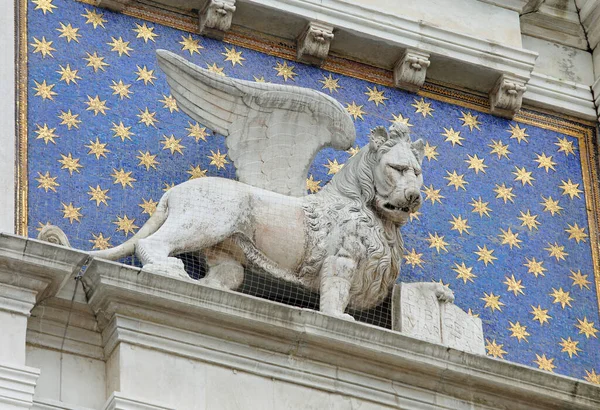 Venedig Italien Maj 2020 Bevingat Lejon Markussymbolen För Den Venetianska — Stockfoto