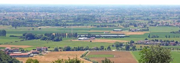 Natural Landscape Flatland Called Padan Plain Northern Italty Farm Cultivated — Stock Photo, Image