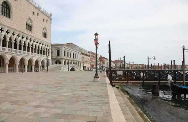 Venetië Italië Mei 2020 Hertogelijk Paleis Zonder Mensen Tijdens Italiaanse — Stockfoto