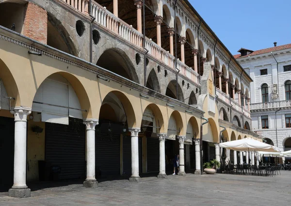 Plaza Principal Ciudad Padua Llamada Piazza Delle Erbe Que Significa — Foto de Stock