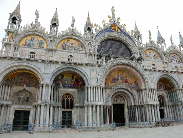 Venedig Italien Mai 2020 Fassade Der Markusbasilika Während Der Sperrung — Stockfoto