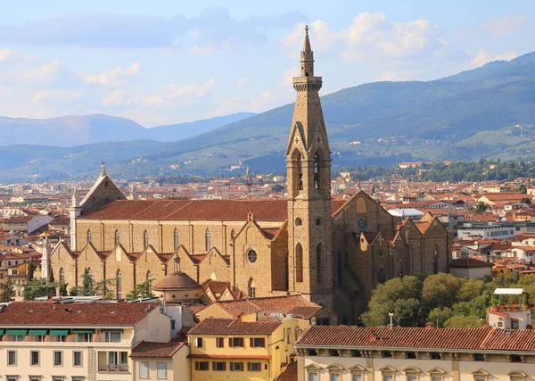 Church Bell Tower Holy Cross Called Santa Croce Florence City — ストック写真