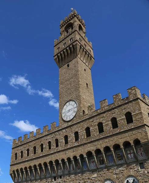 Clock Tower Building Called Palazzo Vecchio City Florence Region Tuscany — ストック写真