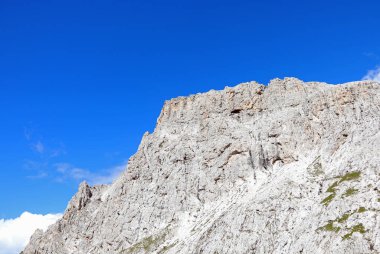 Peak of ROSETTA Mountain in Italian  Dolomites without people in summer