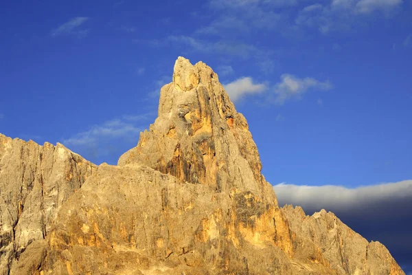 Mountain Called Cimon Della Pala Dolomites Italy Colored Orange Optical — Stock Photo, Image