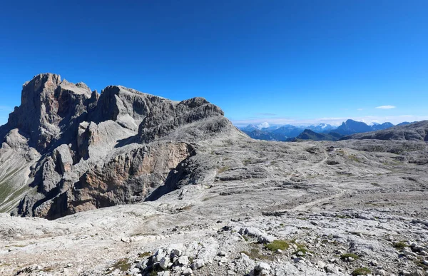 Incredible Breathtaking Mountain Landscape Dolomites Mount Rosetta Which Looks Lunar — Stock Photo, Image