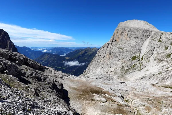 Panoramic View Rosetta Mount Italian Dolomites Summer Valley — Stok fotoğraf