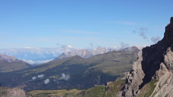 Panorama Dolomites Mountains Northern Itay Summer — Vídeos de Stock