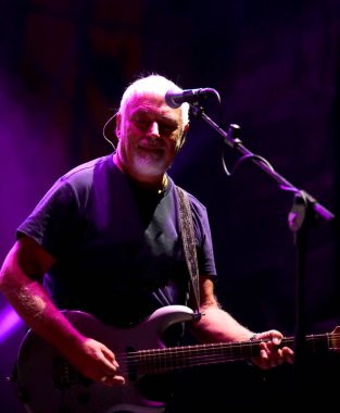 Vicenza, VI, Italy - September 4, 2022: Live Concert of an Italian band called NOMADI and guitarist CICO FALZONE