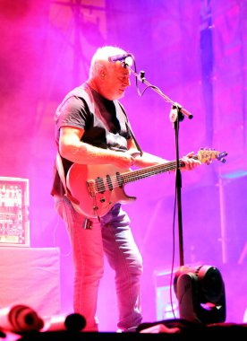 Vicenza, VI, Italy - September 4, 2022: Live Concert of an Italian band called NOMADI and guitarist CICO FALZONE